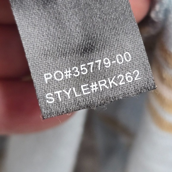 Roark Shirt Mens Large‎ Blue Brown Striped Short Sleeve Pullover Hemp Cotton - Picture 7 of 11